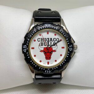Vintage 1997 Chicago Bulls Nba Champions Watch Black silver tone 40mm running